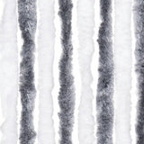 Fly Curtain Grey and White 100x230 cm Chenille 377370