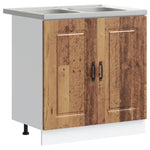 Kitchen Cabinet with Door Kalmar 2 pcs Brown 80 x 46 x 81.5 cm 3315009