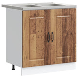 Kitchen Cabinet with Door Kalmar 2 pcs Brown 80 x 46 x 81.5 cm 3315009