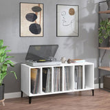 Record Cabinet White 100x38x48 cm Engineered Wood 831981