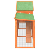 Rabbit Hutch Brown 185.5x60.5x109.5 cm Solid Wood Pine 172276