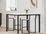 Bar Table White 110 x 110 x 105 cm Solid Pine Wood 892806