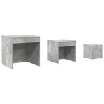 Nesting Tables 3 pcs Concrete Grey Engineered Wood 808598