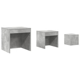 Nesting Tables 3 pcs Concrete Grey Engineered Wood 808598
