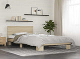 Bed Frame with Headboard Sonoma Oak 80 x 200 cm Engineered Wood 8009083
