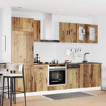 ZNTS 8 Piece Kitchen Cabinet Set Kalmar Old Wood Engineered Wood 3314799