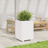 Garden Planter White 50x50x72.5 cm Solid Wood Pine 3282575
