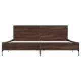 Bed Frame without Mattress Brown Oak 180x200 cm Super King 3280016