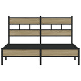 Bed Frame without Mattress Sonoma Oak 140x200 cm Engineered Wood 4017255