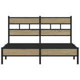 Bed Frame without Mattress Sonoma Oak 137x190 cm Engineered Wood 4017253