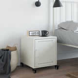 ZNTS Bedside Cabinet White 36x39x43.5 cm Steel 846624