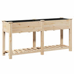 Garden Planter Beige 161 x 43 x 76.5 cm Solid fir wood 42006568
