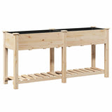 Garden Planter Beige 161 x 43 x 76.5 cm Solid Fir Wood 42006568