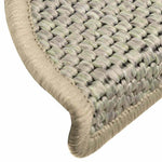 ZNTS Stair Mats Self-adhesive Sisal-Look 30 pcs 56x17x3 cm Light Green 3365863