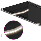 Manual Retractable Awning with Blind&LED 3x2.5m Anthracite 3069384
