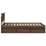 Bed Frame with Headboard Brown Oak 120 x 200 cm Engineered wood 3407910