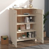 Shoe Cabinet HAMAR Honey Brown 85x40x108 cm Solid Wood Pine 340516