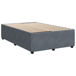 ZNTS Bed Frame without Mattress Dark Grey 120x190 cm Small Double Velvet 3284995