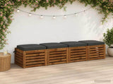 4-Piece Seat Cushions SOEST 4 pcs 100% Polyester Anthracite 945248