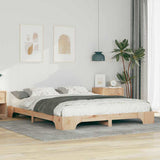 Bed Frame Brown 160 x 220 cm Solid Pine Wood 872923