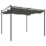 Pergola with Retractable Roof Anthracite 295x292x230 cm 360116