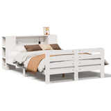 Bed Frame without Mattress White 120x200 cm Solid Wood Pine 3309876