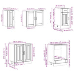 ZNTS 8 Piece Kitchen Cabinet Set Kalmar White Engineered Wood 3314801