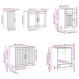 ZNTS 8 Piece Kitchen Cabinet Set Kalmar High Gloss White Engineered Wood 3314803