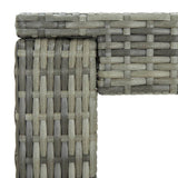 5 Piece Garden Bar Set with Cushions Poly Rattan Grey 3095407