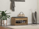 Hall Bench with Cushion with Shelf Artisan Oak 63 x 38 x 45 cm 891575