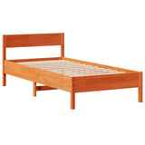Bookcase Bed without Mattress Wax Brown 90x190 cm Small Single Solid Wood Pine 3323010