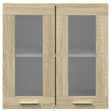 ZNTS Hanging Glass Cabinet Sonoma Oak 60x31x60 cm Engineered Wood 849632