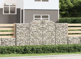Arched Gabion Baskets 20 pcs 200x50x140/160 cm Galvanised Iron 3146377