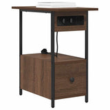 Bedside Cabinet Brown Oak 60 x 30 x 61 cm Engineered Wood 859599