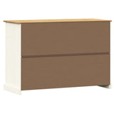 Sideboard with Drawers VIGO 113x40x75 cm White Solid Wood Pine 353188