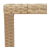 Garden Table Beige 150x90x75 cm Poly Rattan Acacia Wood 368127