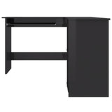 L-Shaped Corner Desk High Gloss Black 120x140x75 cm Engineered Wood 800754