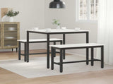 Dining Table White 80 x 80 x 75 cm Solid Pine Wood 892784