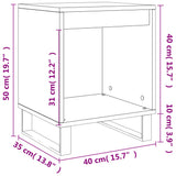 Bedside Cabinets 2 pcs Brown Oak 40x35x50 cm Engineered Wood 830747