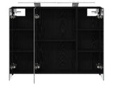 Bathroom Mirror Cabinet Black Oak 70 x 14.5 x 70 cm 889096
