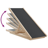 Dog Ramp Grey 100x40 cm Solid Wood Fir 172417
