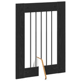 Foldable Dog Gate with Stands 6 pcs Black Oak 362 cm 892103
