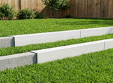 Garden Cover Profile 10 pcs 100 x 6 x 15 cm Steel White 8012951