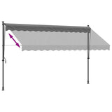 Retractable Awning Anthracite 350x150 cm Fabric and Steel 368741