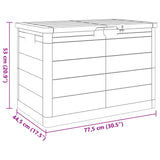 Outdoor Cushion Box Brown 77.5x44.5x53 cm Polypropylene 366604