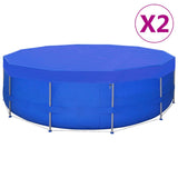 Pool Covers 2 pcs PE Round 460 cm 90 g/m 3082801