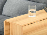 Folding Dining Table, Drop Leaf Table for Small Spaces, Foldable Rectangular Tabletop with Storage T3398P378092