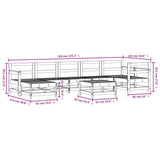 ZNTS 8 Piece Garden Lounge Set Impregnated Wood Pine 3186297