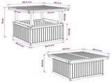 Garden Coffee Table Solid Acacia Wood Height Adjustable White 901706