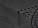 Handmade Bedside Cabinet Black 40 x 30 x 20 cm Solid Mango Wood 42020079